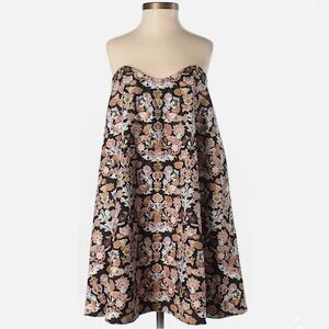 Caroline Constas Embroidered Floral Bustier Dress